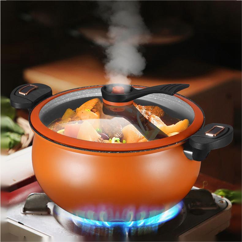 McRib Stone Micro Cooking Pot with Non-Stick Coating
