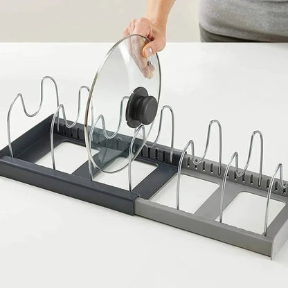 Extendable Pot Lid Holder & Pan Organizer