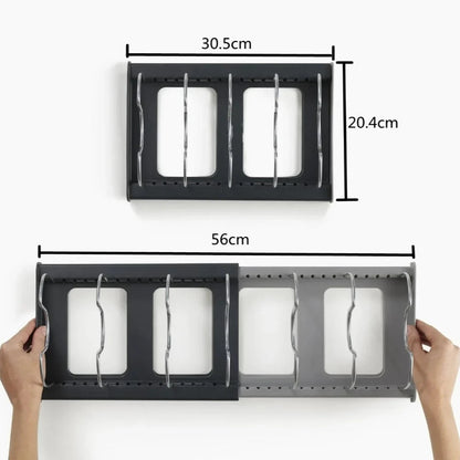 Extendable Pot Lid Holder & Pan Organizer