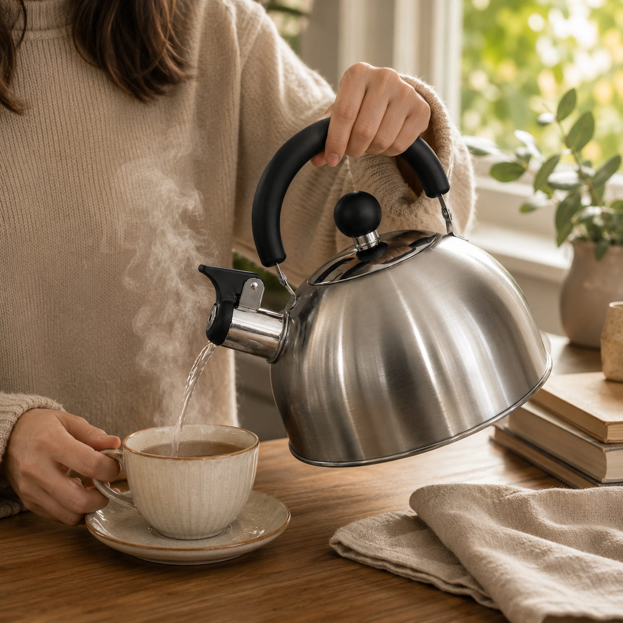 Whistling Kettle 2.5L Stainless Steel Induction
