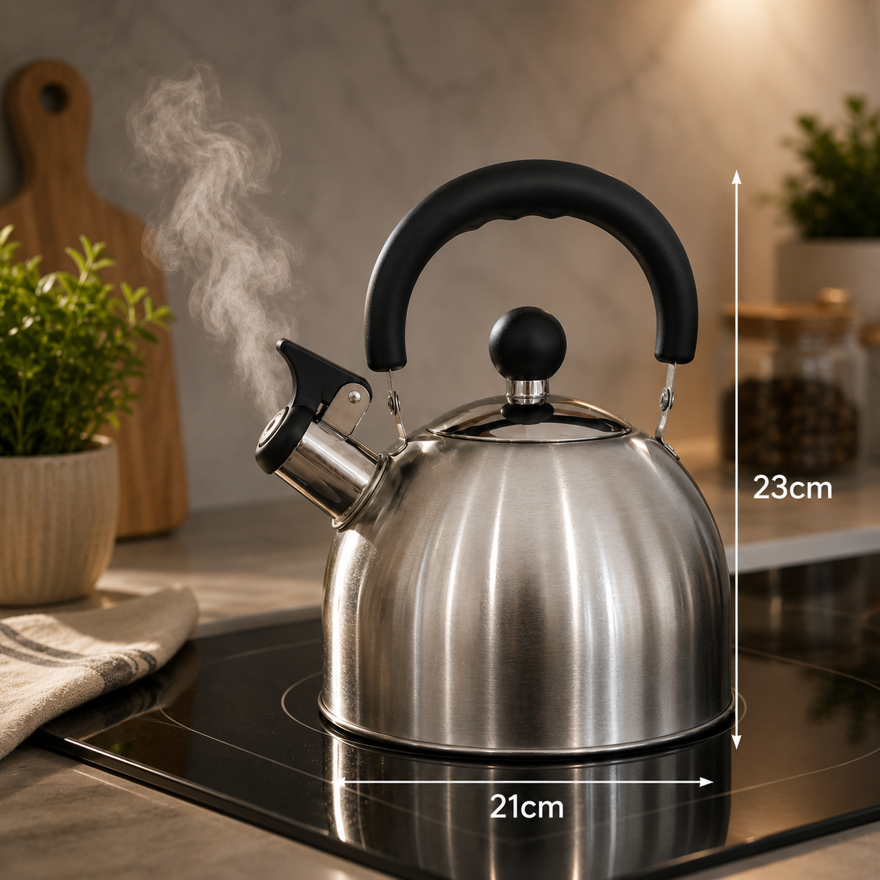 Whistling Kettle 2.5L Stainless Steel Induction