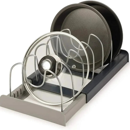 Extendable Pot Lid Holder & Pan Organizer