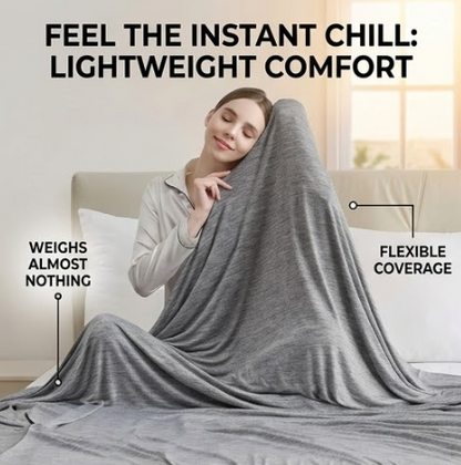 Cooling summer blanket with cooling fleece